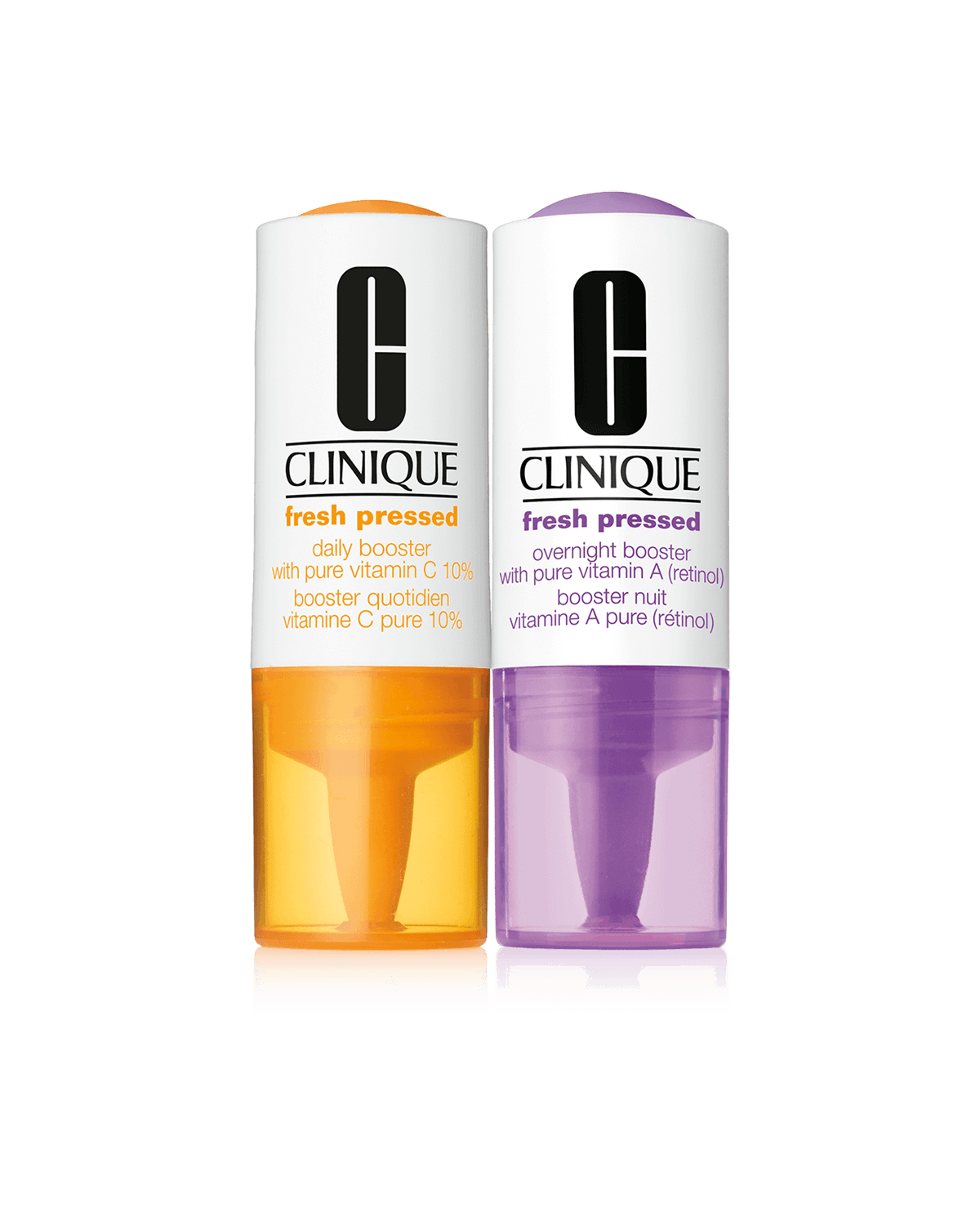 Clinique Fresh Pressed Clinical™ Daily og Overnight Boosters med Pure Vitamins C 10% + A (Retinol)