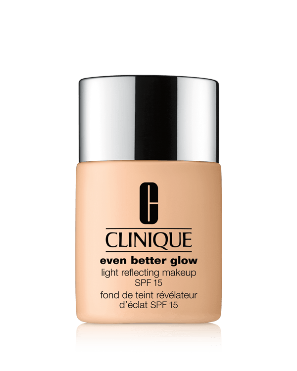 Even Better Glow™ Light Reflecting Makeup Broad Spectrum SPF 15, Moisturizing foundation instantly creates a natural radiance with subtle luminizing pigments.