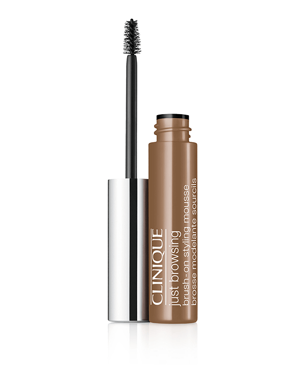 Just Browsing Brush-On Styling Mousse, 16-hour long-wearing brow mousse tints, tames, fills-in even the sparsest brows.